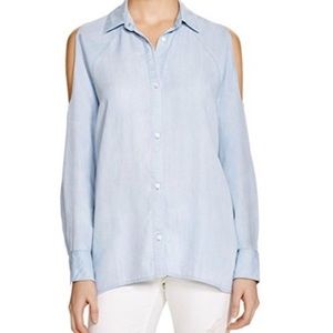 Rails cold shoulder denim shirt,XS